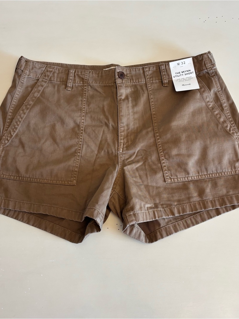 Madewell Shorts Womens 32 Brown The Brynn Utility Outdoor Pockets NEW